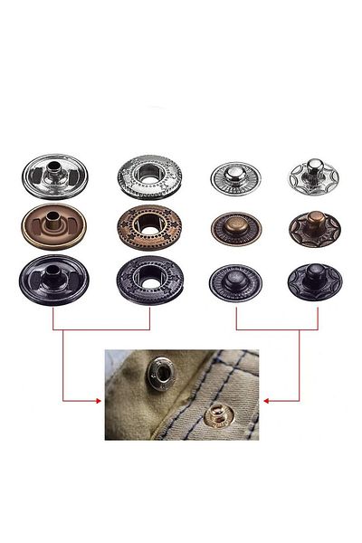AiryFooT 1.5 cm Snaps 61 No Alpha 25 Set (Oxide)