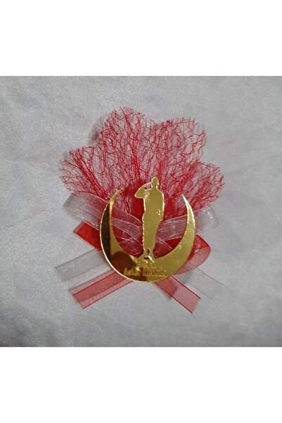 GÜVEN Pleksi Asker Uğurlama Hediyelik Magnet Gold Renk 24 Adet