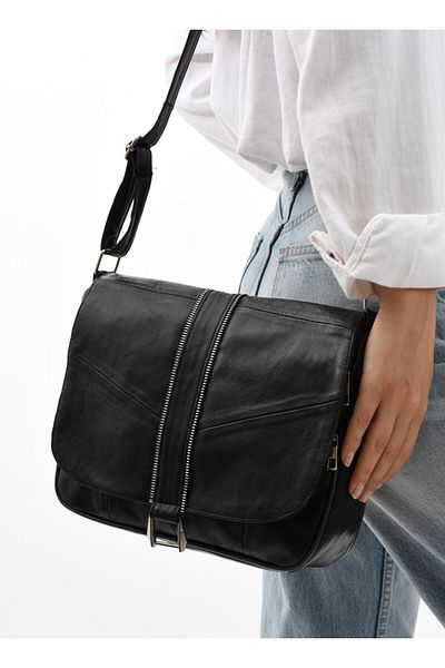 Erzeno Geantă de umăr și crossbody din piele naturală
