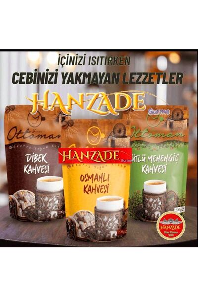 HANZADE GURME 3-Piece Flavor Pack - Mirvarı, Ottoman, Dibek, Menengiç and Tur...