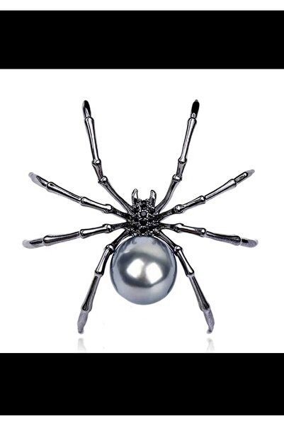 ESJ İnci Detay Örümcek Kadın Broş Ebat: 4,5*5 Cm