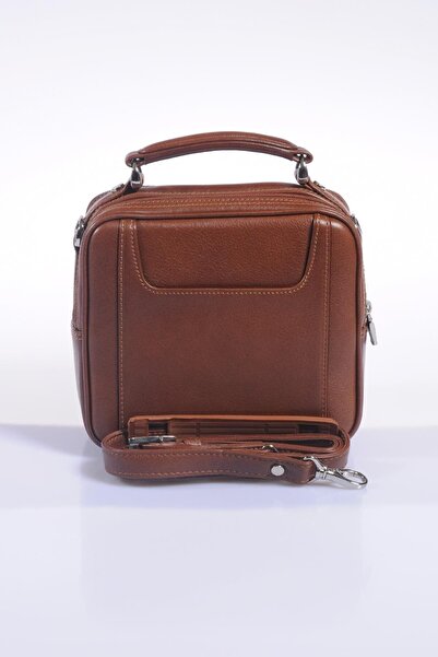 Grande 4605 100% Genuine Leather Men's Handbag Crossbody Bag Brown