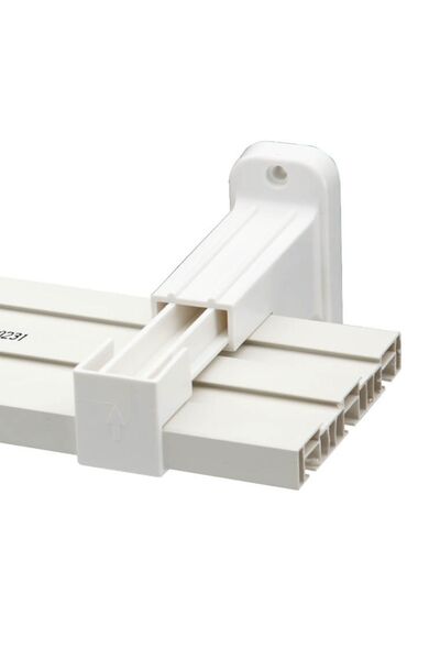 Pratixstore 2 Adet, Pvc Korniş, Perde Rayı Tutucu, Duvara Montaj Aparatı, Duv...