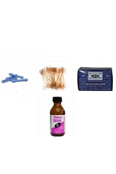 Genel Markalar Perma Bigudi No:2(20 Adet)+perma Lastiği(20 Adet)+perma Kağıdı...