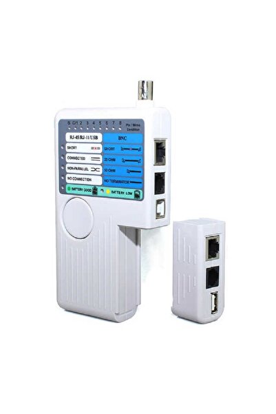 Derwell Yeni Profesyonel Fonksiyonlu 4in1 Ağ Kablosu RJ45/RJ11/USB/BNC Kablosu Cat5 Cat6 Test Cihazı
