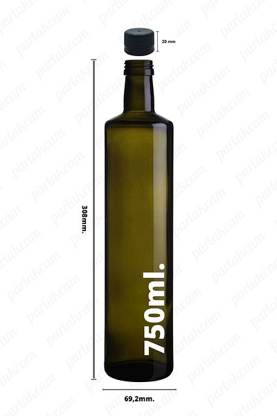 parlakcam Glass Olive Oil Bottle 750 cc