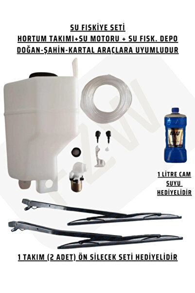 FZW Tofaş Slx-m131 Doğan Şahin Kartal Cam Su Fıskiye Motoru Hortum Tkm Ve Cam Su Deposu Silecek Hediye
