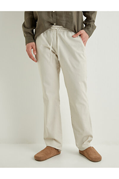 Koton Лляні джоггер-штани зі шнурівкою на талії та кишенями