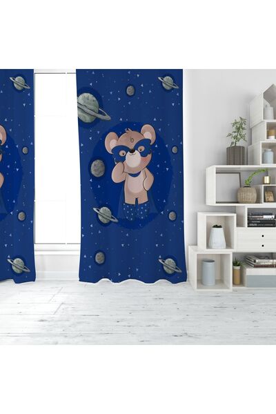 EVSEHOMES CURTINA DE FOLOSĂ CU O ARIPI DE IMPRIMARE DIGITALĂ HERO BEAR