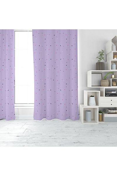 EVSEHOMES Geometric Pattern Digital Printing Single Wing Fon Curtain