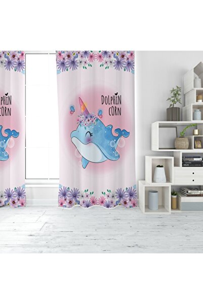 EVSEHOMES Cortina de fundal cu o singură aripă cu imprimare digitală Unicorn ...