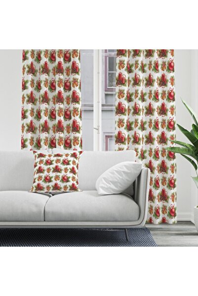 EVSEHOMES Yılbaşı Süsleri Tek Kanat Fon Perde