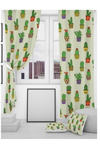 EVSEHOMES Evsehome Kaktüs Mutfak Fon Perde