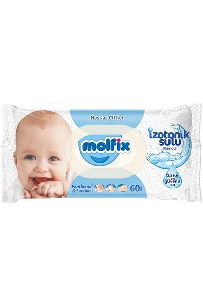 Molfix Isotonic Sensitive Skin Single Pack 60 Sheets Wet Towels