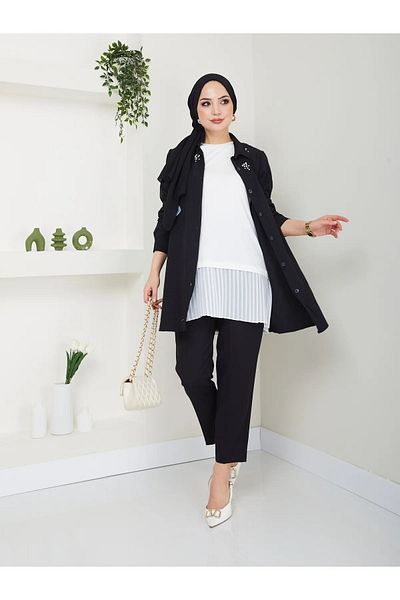 modakayra Lenjerie de corp plisată Hijab pentru femei
