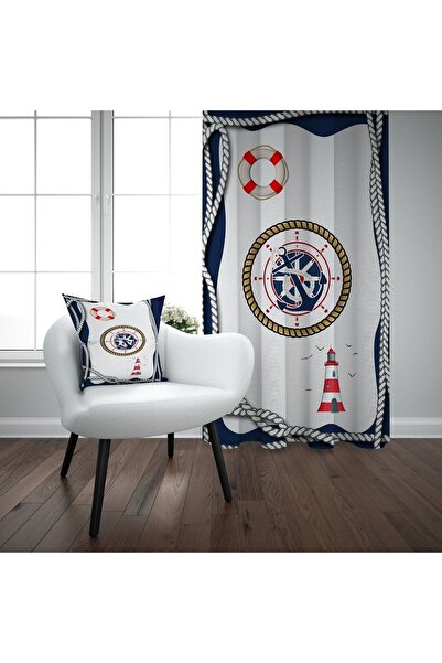 EVSEHOMES Denizci 904 Морський маяк Якір Дитяча кімната Фон Завіса Одностулкова