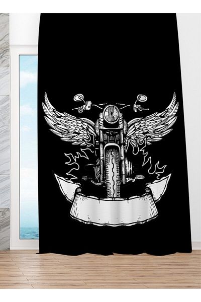 EVSEHOMES Cortina de fundal cu o singură aripă pentru motociclist