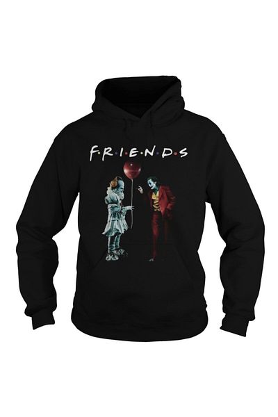 Köstebek Φούτερ με κουκούλα Joker And Pennywise - Friends (UNİSEX).
