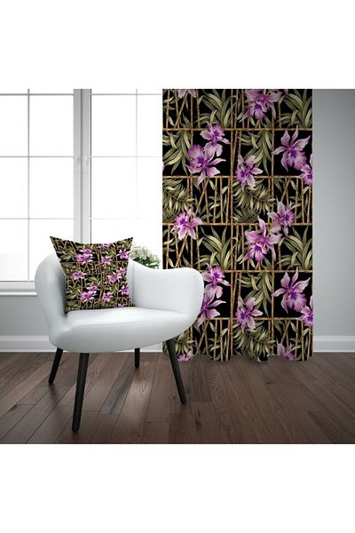 EVSEHOMES Flower Series 2 Kitchen Living Room And Living Room Background Curtain
