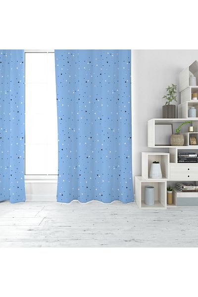 EVSEHOMES Geometric Pattern Digital Printing Single Wing Fon Curtain