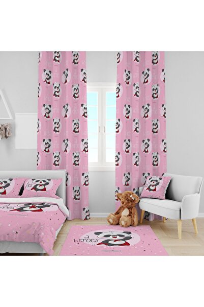 EVSEHOMES КІМНАТА ДЛЯ ДІТЕЙ «ГЕРОЙ ПАНДА» (ШТОРИ, ПОКРІВЛЯ ДЛЯ ЛІЖКА, ПОДУШКА...