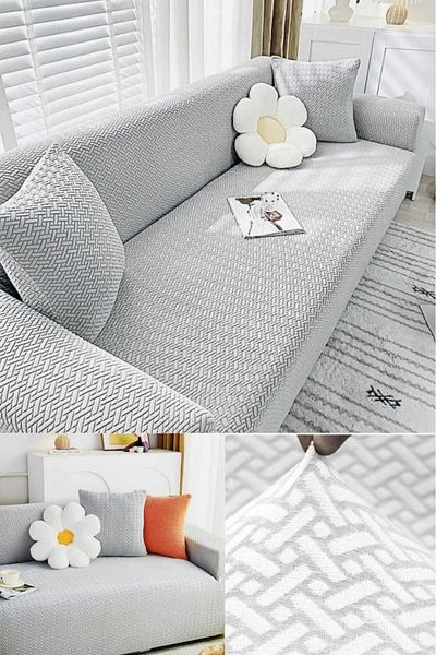 AKBU Wicker Pattern Lycra Fabric For Sofa, Sofa, Sofa Bed Cover Flexible 3+3+1+1set Sofa