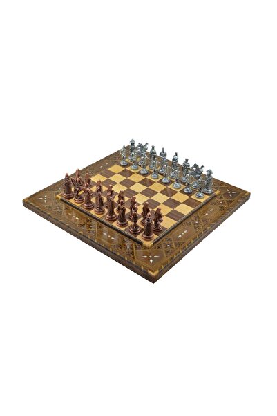 Gift Home Gifthome Metal Satranç Takımı Battal Osmanlı & Bizans Antik Sedefli...