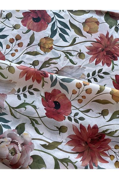 eylülün etiket fabrikası Weasel Patterned Plush Paper / Gift Wrapping Paper 50-70 cm. - 100