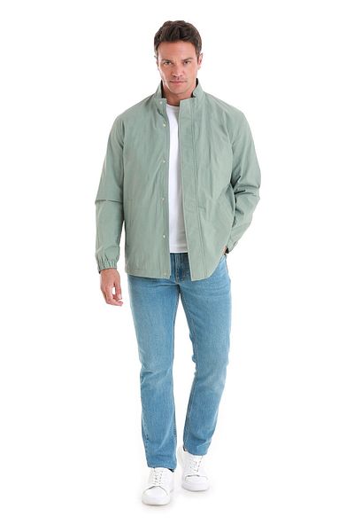Hatemoğlu Green Slim Fit Seasonal Straight Collar Coat