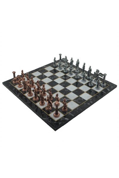 Gift Home Gifthome Metal Satranç Takımı/seti,büyük,pegasus, Antik, Katlanır M...