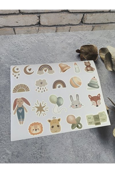 eylülün etiket fabrikası Children's Set - Bohemian Set - Opaque Sticker - (2 Set / 40 Stickers)