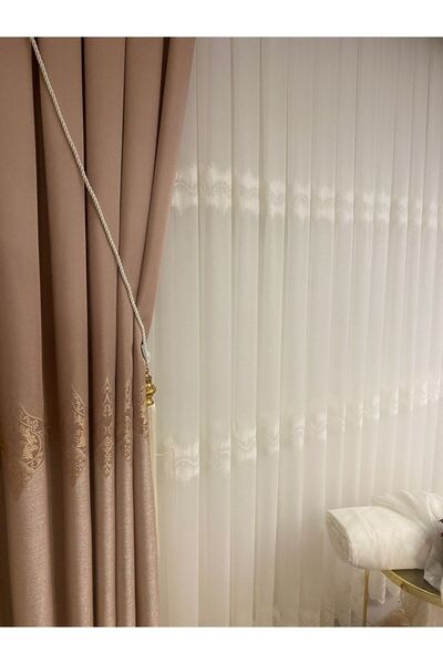 NİVEMESHOME Alpinia Dokulu 1/3 Sık Pile Tül Perde