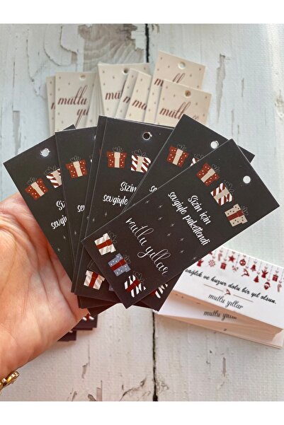 eylülün etiket fabrikası Felicitare de Anul Nou 9,5-4 Cm. Ambalat cu dragoste...