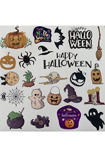 eylülün etiket fabrikası Set de autocolante opace tematice Halloween -1 - (2 seturi / 46 bucăți autocolante)