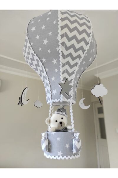 EVSEHOMES Gri Çizgili Balon Avize