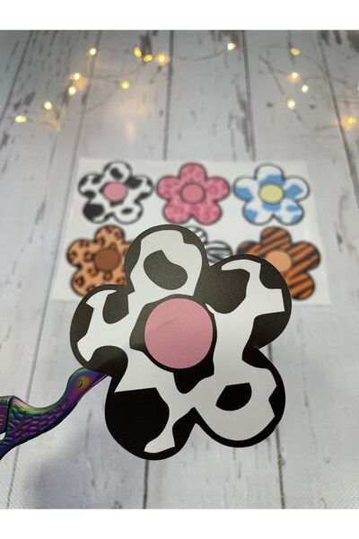 eylülün etiket fabrikası ملصق غير شفاف لمجموعة زهور كبيرة - (7 مجموعة / 42 قط...