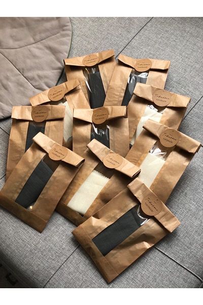 eylülün etiket fabrikası Kraft Window Package 25-40 Cm. Sizes - 10 Pieces