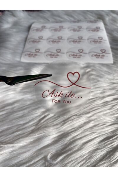 eylülün etiket fabrikası Autocolant Transparent Tematic Dragoste - 50 Bucuri - 5 Cm.