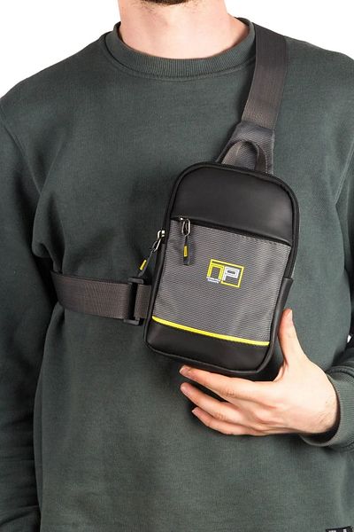 tuldar Geantă unisex gri Impertex Crossbody cu compartiment pentru telefon - piept și umăr