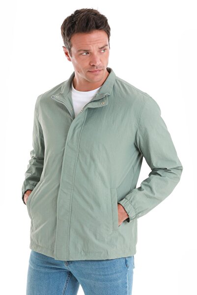 Hatemoğlu Green Slim Fit Seasonal Straight Collar Coat