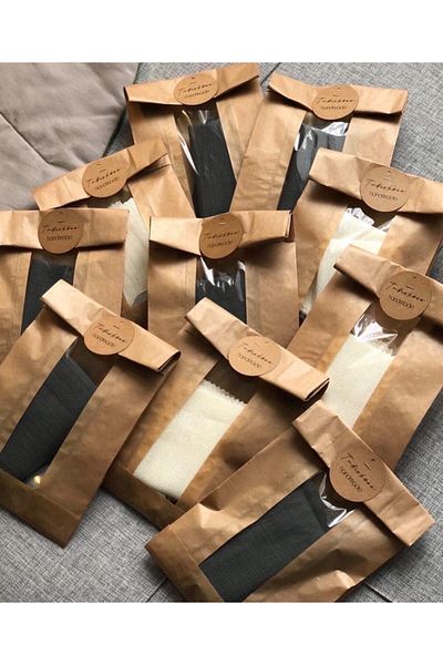 eylülün etiket fabrikası Kraft Window Package 25-40 Cm. Sizes - 10 Pieces