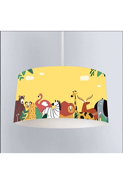 EVSEHOMES Safari Hayvanlar Çocuk Avizesi