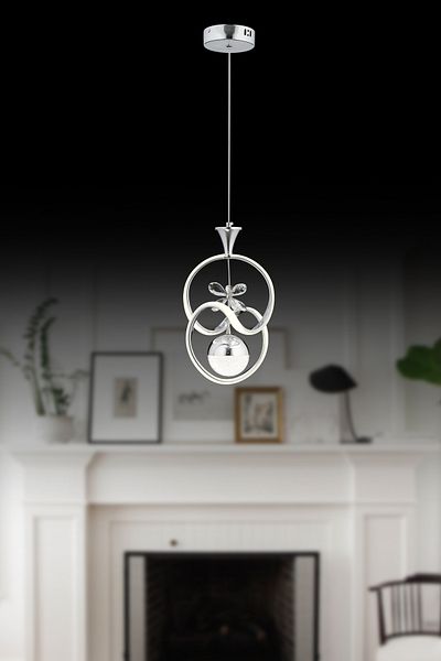OSC HOME Led Chandelier Wind Pendant Lamp - 3 Colors Worked Living Room, Hall, Entrance, Kitchen