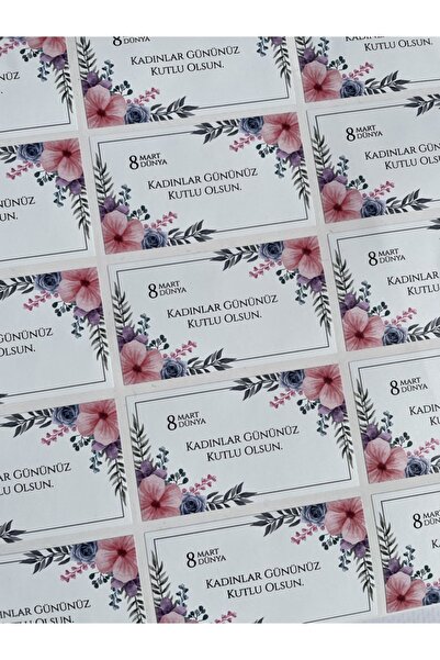 eylülün etiket fabrikası Etichetă de Ziua Femeii -Happy Women's Day - Floral ...