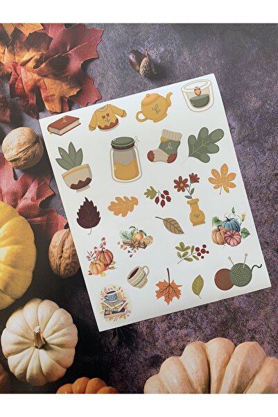 eylülün etiket fabrikası Set mic de toamnă - Autocolant opac - (2 set / 46 bucăți autocolante)