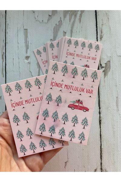 eylülün etiket fabrikası Felicitare de Anul Nou 8-5,5 Cm. Fericirea este înău...