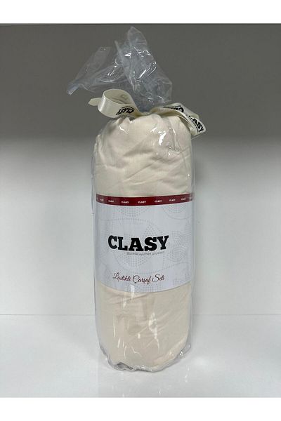 Clasy طقم ملاءات مطاطية مزدوجة من Ranforce - كريمي عادي