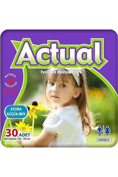 ACTUAL Actual Xsmall Size Extra Small Size Adult Patient Diaper 30 Pieces