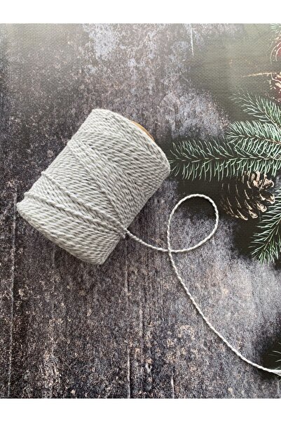 eylülün etiket fabrikası Packing/Tiing Rope Grey-White Color 200 m.