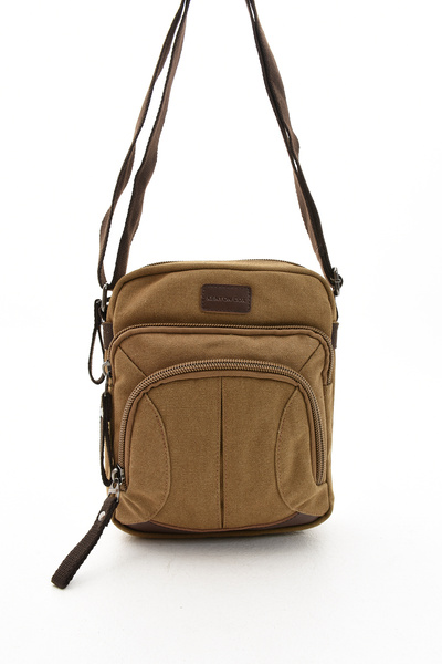 By Hakan eba-5067 Бежева сумка через плече з канвою - Поштова сумка